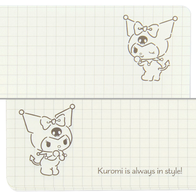 Kuromi Grid Notebook (Calm Series) Stationery Sanrio Original   