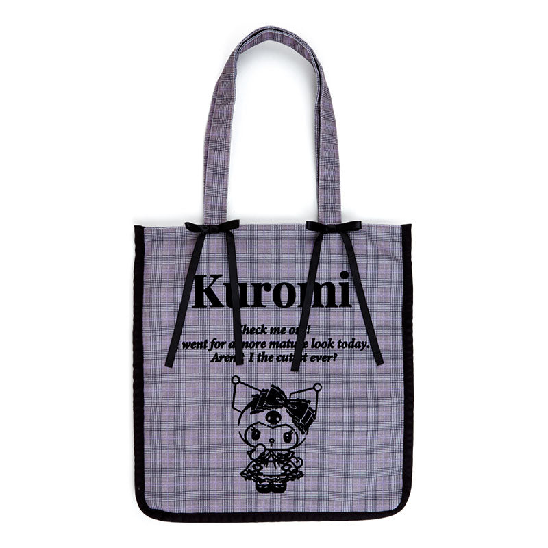 Kuromi Plaid Tote Bag (Secret Melokuro Series) Bags Japan Original   