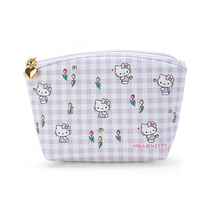 Hello Kitty Gingham Zipper Pouch Bags Japan Original   