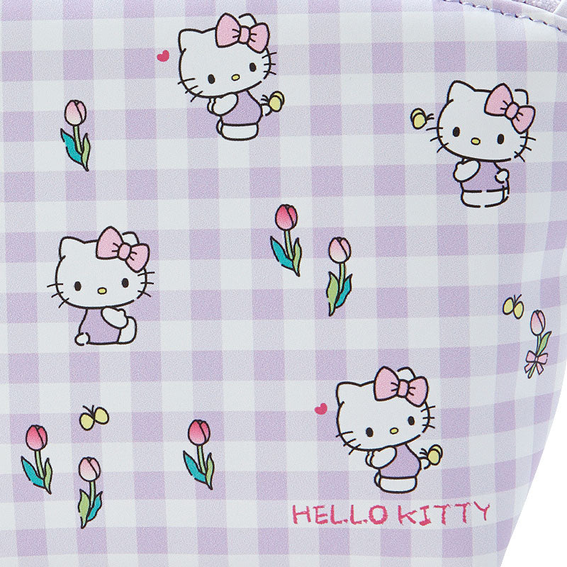 Hello Kitty Gingham Zipper Pouch Bags Japan Original   