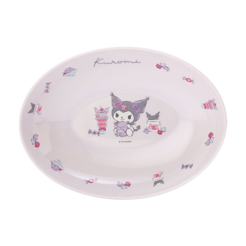 Kuromi Oval Melamine Plate Home Goods Japan Original   